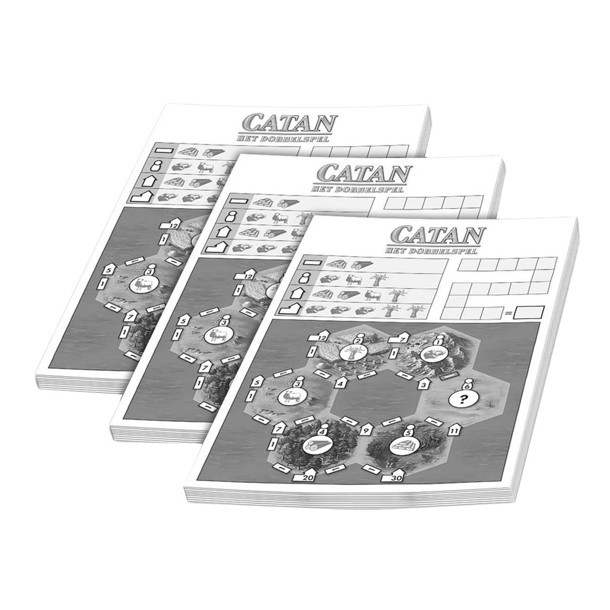 999games 999 games scoreblokken catan: het dobbelspel, 3st.