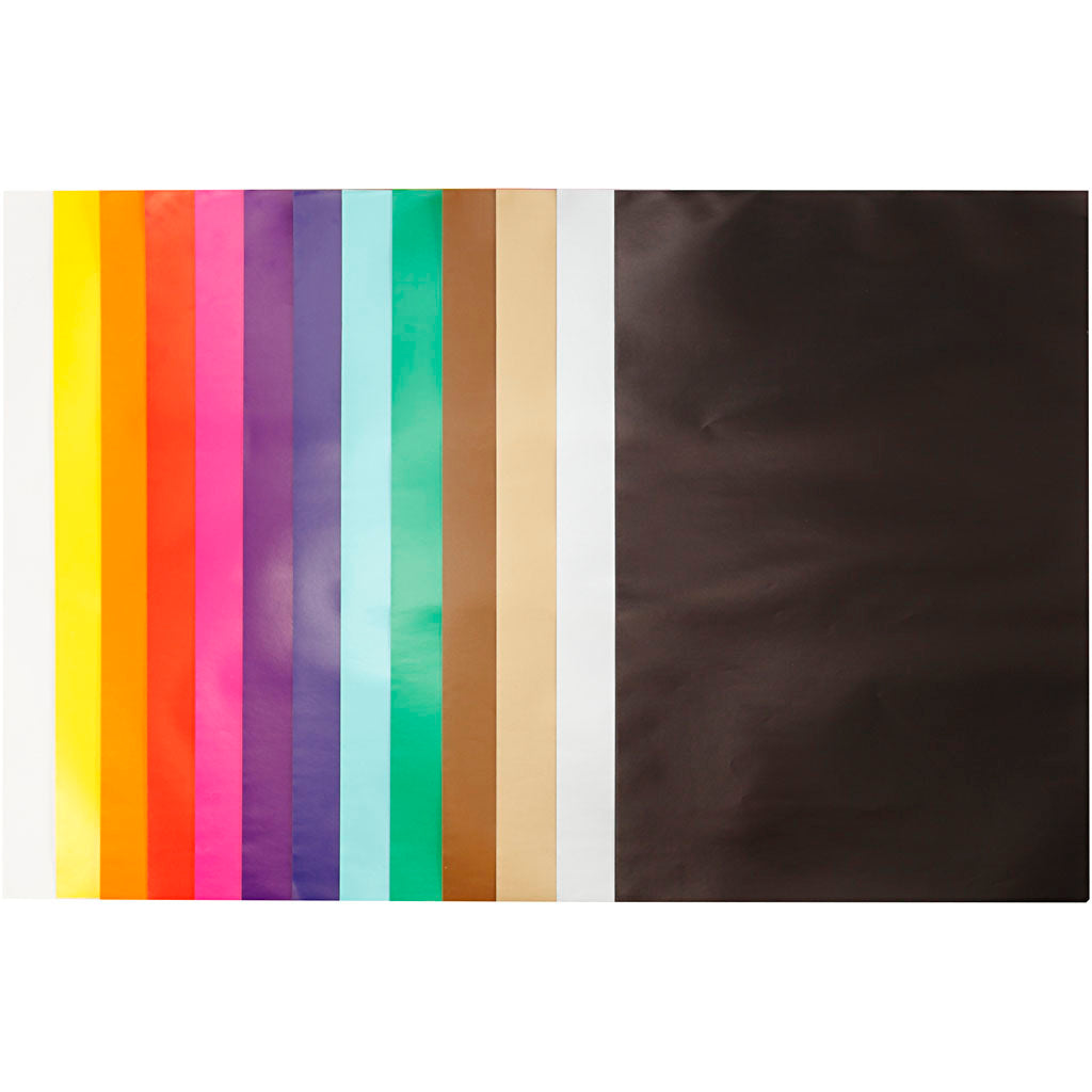 Creativ company glanspapier, vel 24x32 cm, 80 gr, diverse kleuren, 50 vel 1 doos