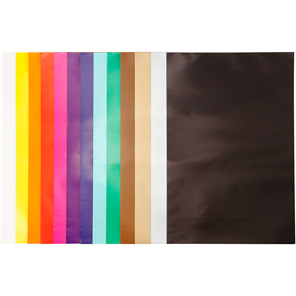 Creativ company glanspapier, vel 32x48 cm, 80 gr, diverse kleuren, 100 vel 1 doos