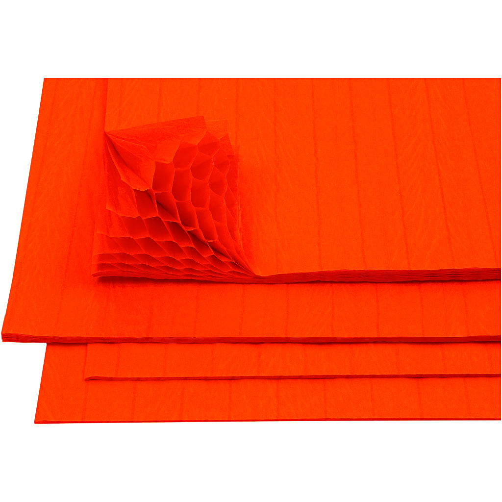 Creativ company harmonica papier, vel 28x17,8 cm, oranje, 8 vel 1 doos