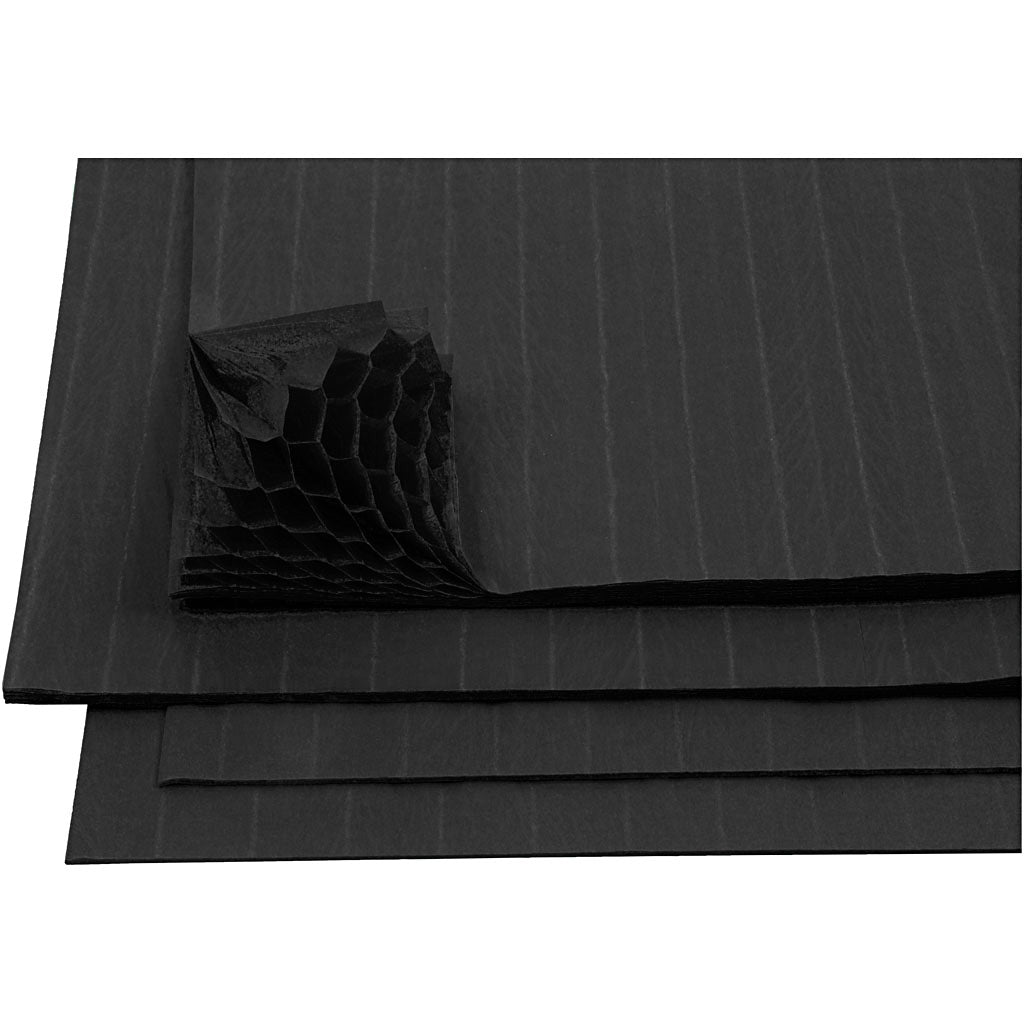 Creativ company harmonica papier, vel 28x17,8 cm, zwart, 8 vel 1 doos