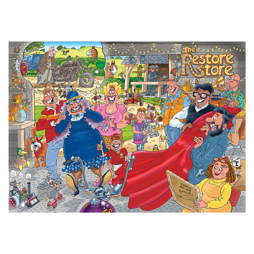 Wasgij orignal 41 legpuzzel - motormake-over, 1000st.