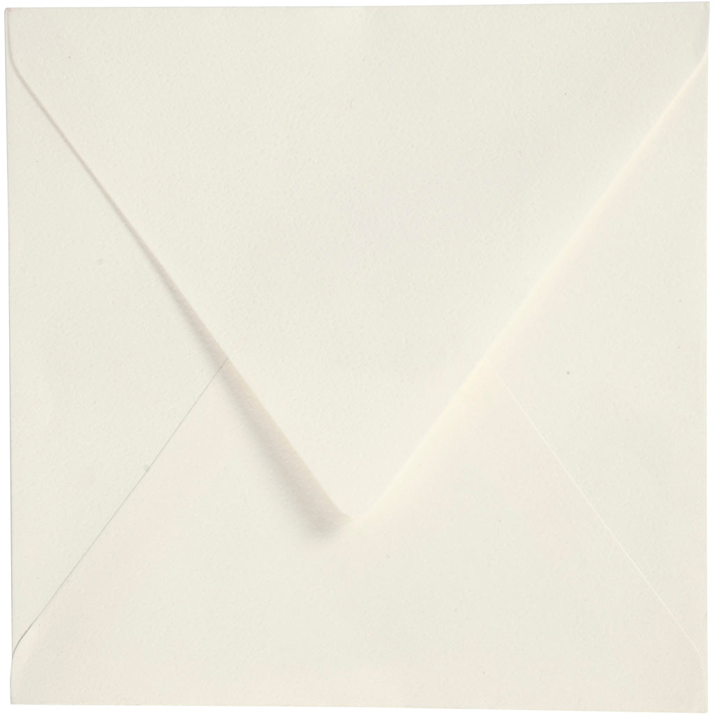 Creativ bedrijfsenveloppen, afmeting envelop 16x16 cm, 120 gr, gebroken wit, 50 stuk 1 doos
