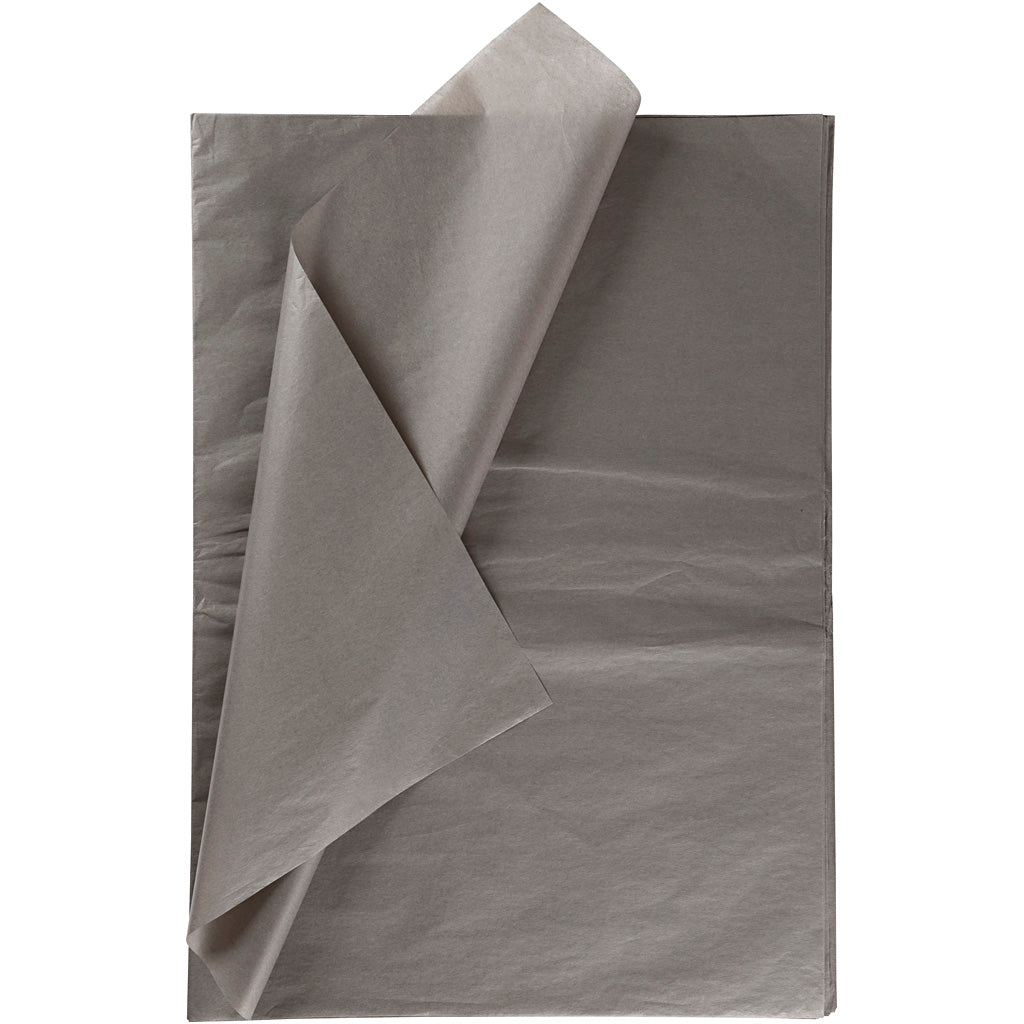 Creativ company tissuepapier, vel 50x70 cm, 17 gr, donkergrijs, 25 vel 1 doos