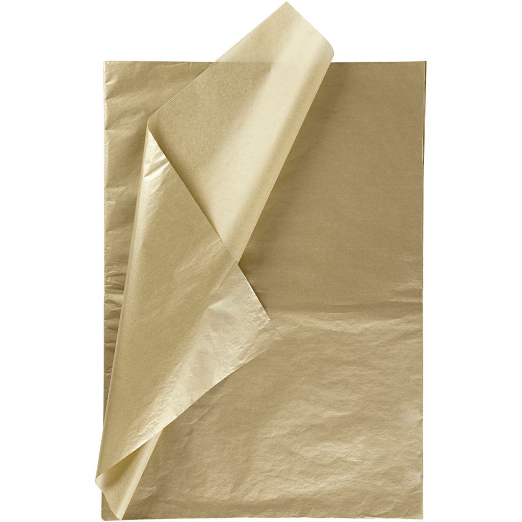 Creativ company tissuepapier, vel 50x70 cm, 17 gr, goud, 25 vel 1 doos