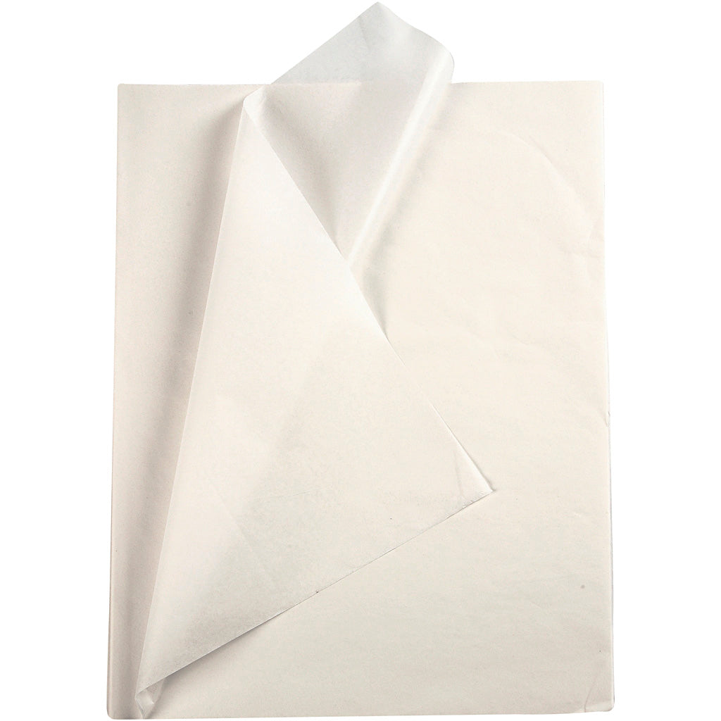 Creativ company tissuepapier, vel 50x70 cm, 17 gr, wit, 25 vel 1 doos