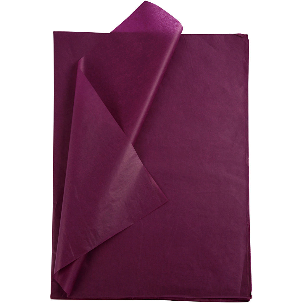 Creativ company tissuepapier, vel 50x70 cm, 17 gr, bordeaux, 25 vel 1 doos