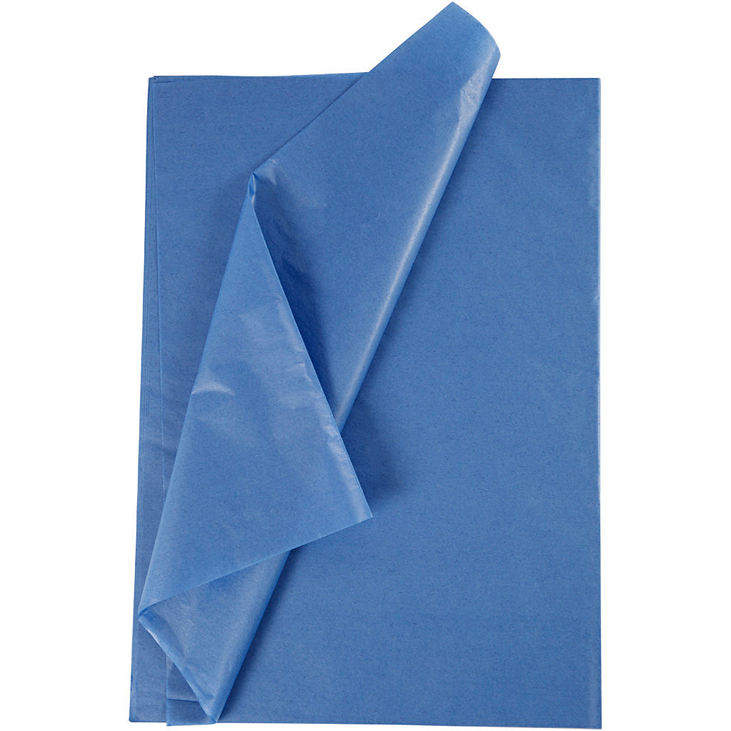 Creativ company tissuepapier, vel 50x70 cm, 17 gr, blauw, 25 vel 1 doos