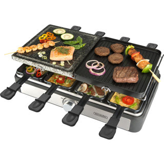 Bourgini gourmette raclette steengrill 8st