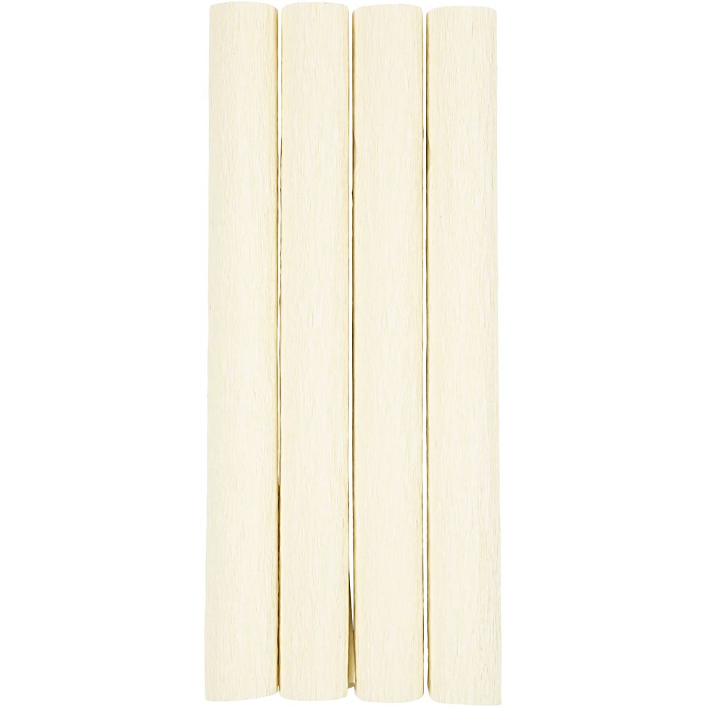 Creativ company crêpepapier, vel 25x60 cm, crêpe-verhouding: 180%, 105 gr, off white, 4 vel 1 doos