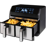 Inventum hetelucht friteuse gf800hld dubbel 2x 4l zwart 1700w