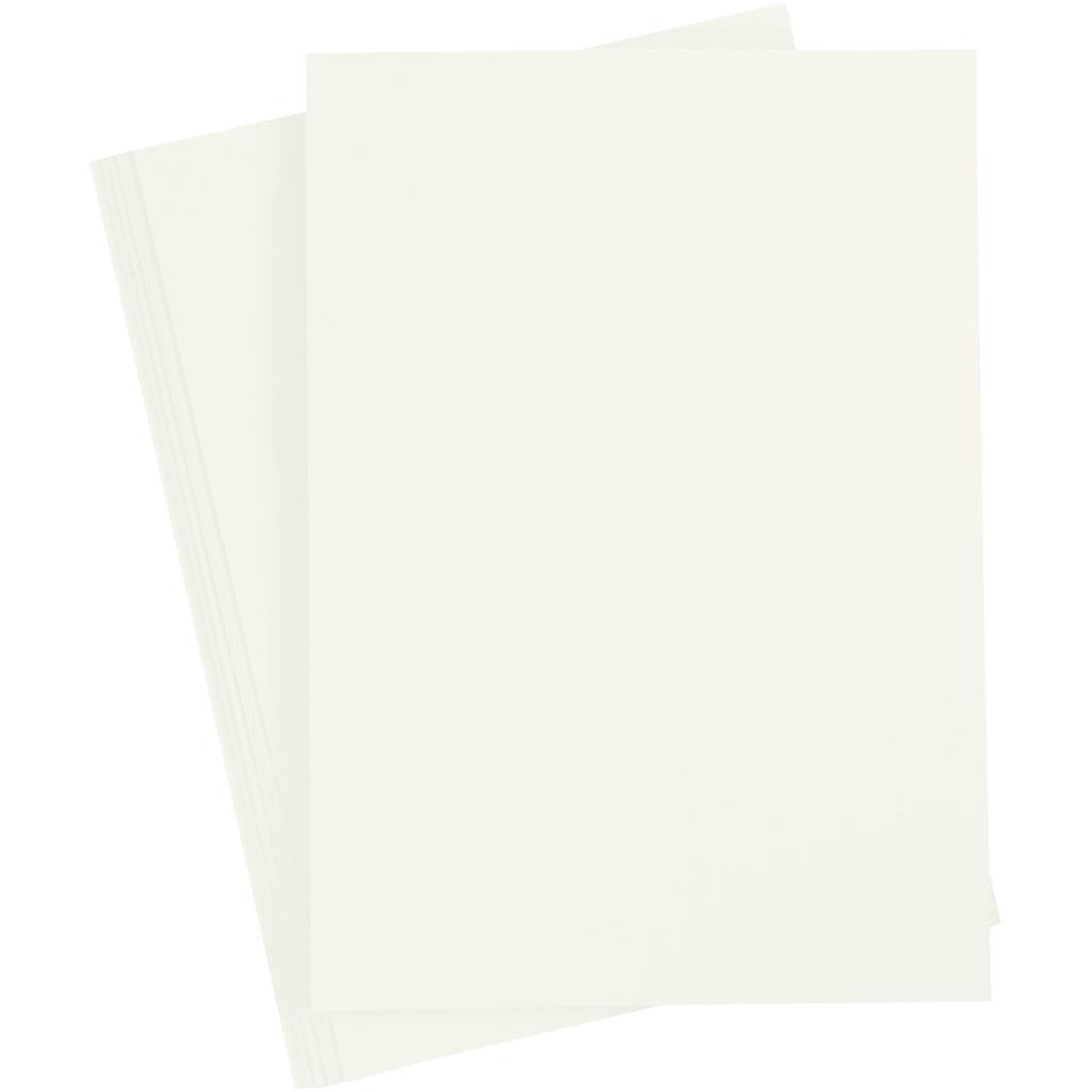 Creativ company gekleurd karton, a4, vel 210x297 mm, 180 gr, off-white, 20 vel 1 doos
