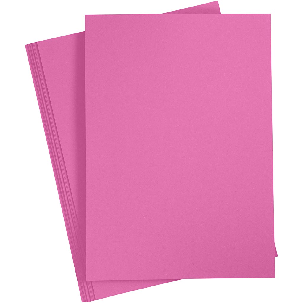 Creativ company gekleurd karton, a4, vel 210x297 mm, 180 gr, roze, 20 vel 1 doos