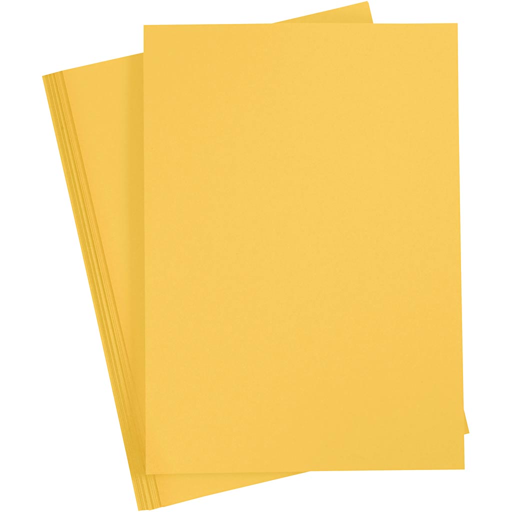 Creativ company gekleurd karton, a4, vel 210x297 mm, 180 gr, sun yellow, 20 vel 1 doos