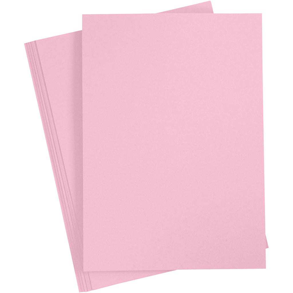 Creativ company gekleurd karton, a4, vel 210x297 mm, 180 gr, lichtroze, 20 vel 1 doos