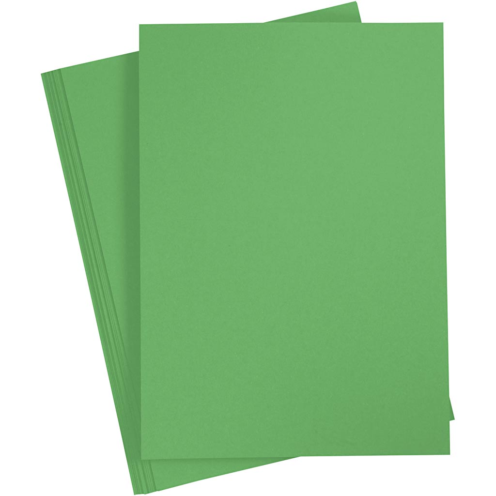 Creativ company gekleurd karton, a4, vel 210x297 mm, 180 gr, gras groen, 20 vel 1 doos