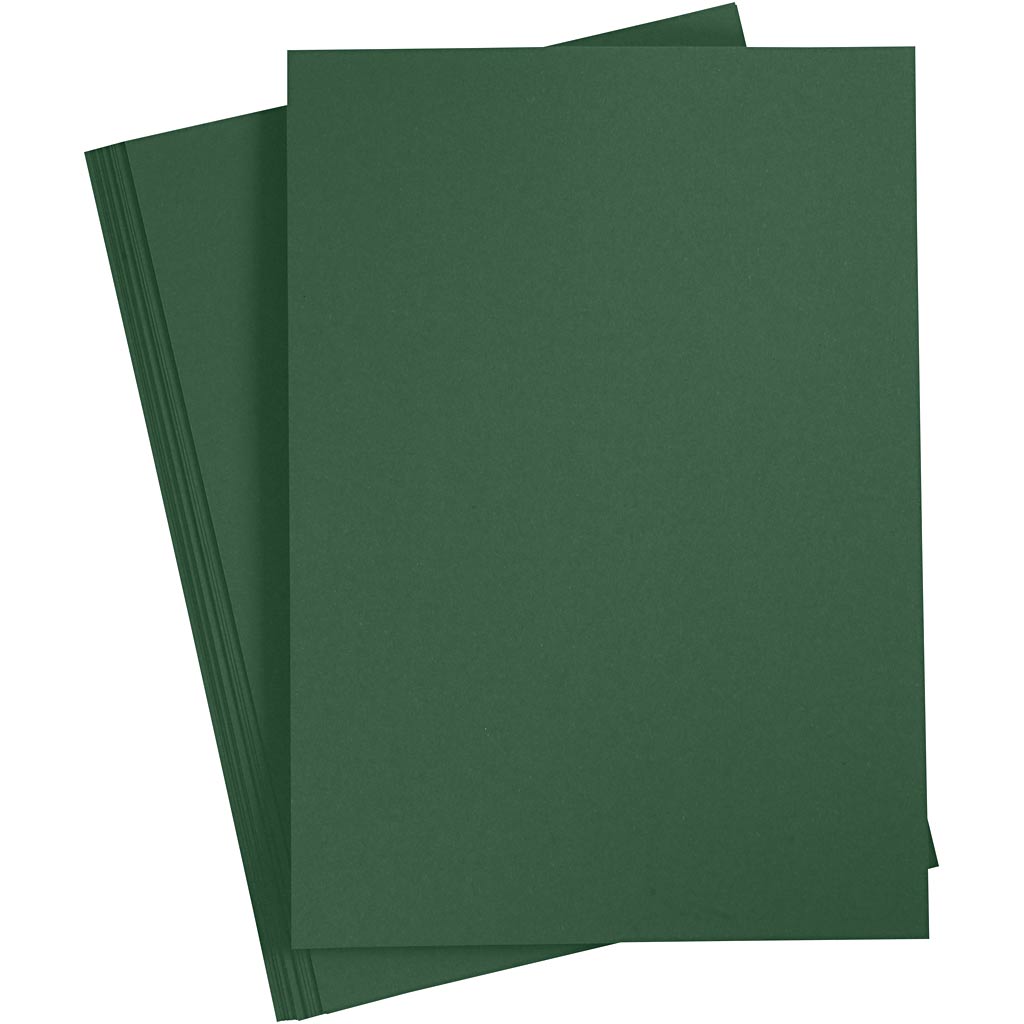 Creativ company gekleurd karton, a4, vel 210x297 mm, 180 gr, donkergroen, 20 vel 1 doos