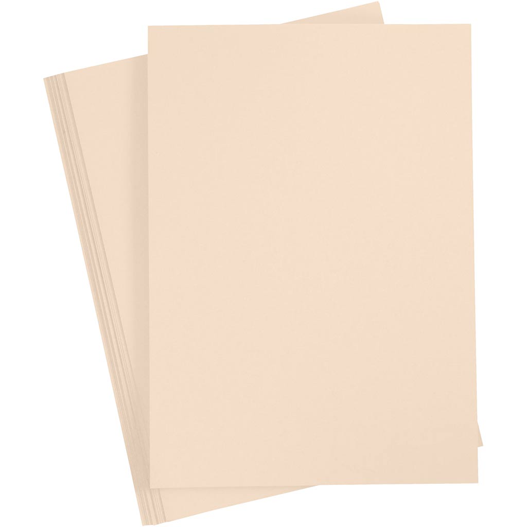 Creativ company gekleurd karton, a4, vel 210x297 mm, 180 gr, beige, 20 vel 1 doos