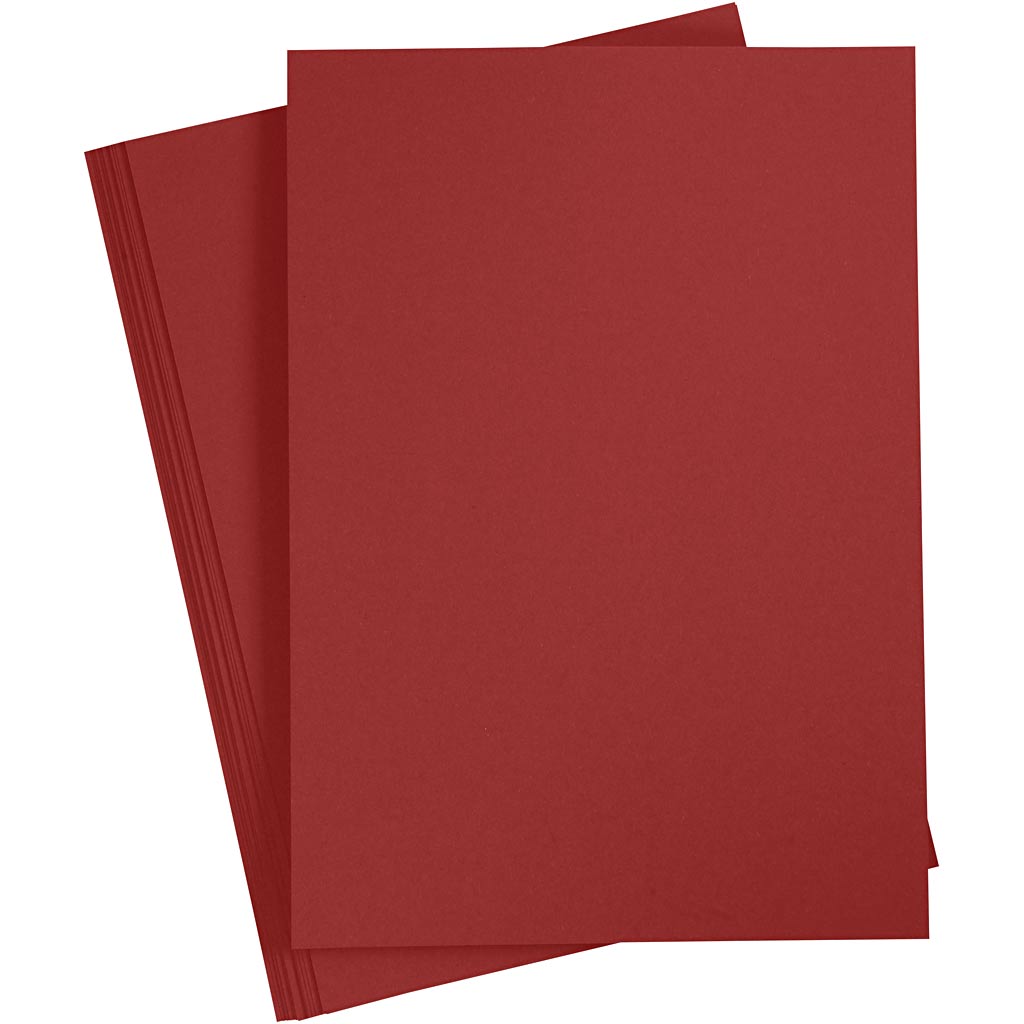 Creativ company gekleurd karton, a4, vel 210x297 mm, 180 gr, donkerrood, 20 vel 1 doos