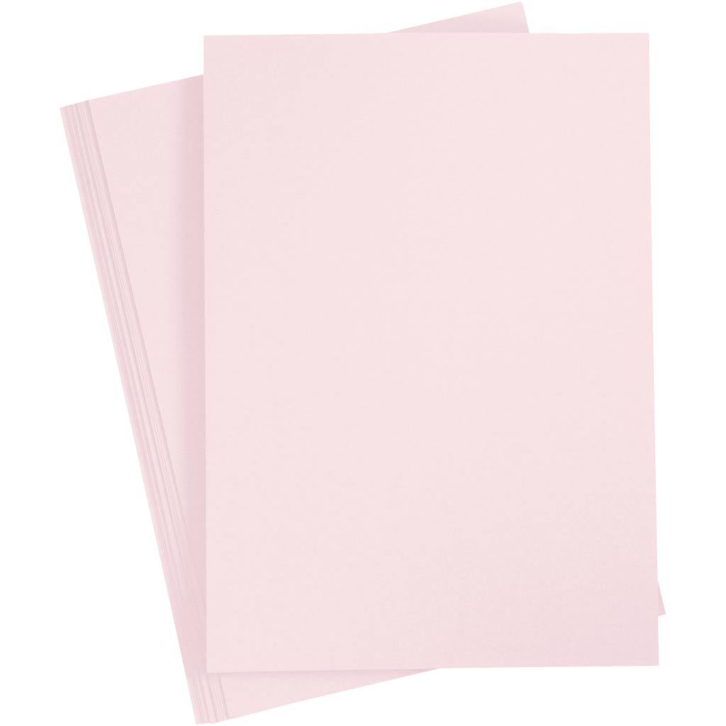 Creativ company karton, a4, vel 210x297 mm, 210 gr, lichtroze, 10 vel 1 doos