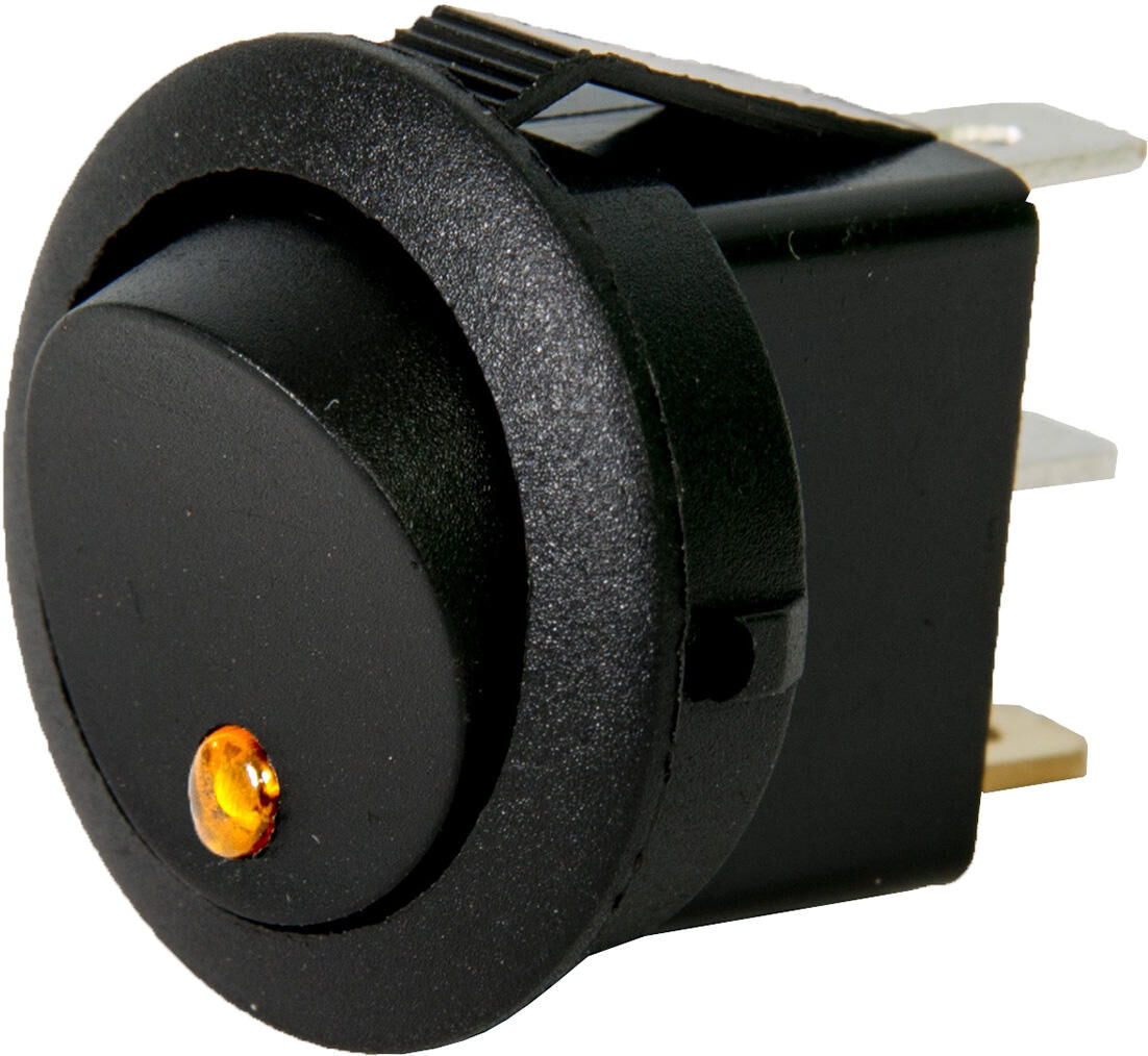 Hp tuimelschakelaar rocker switch mini round led yellow