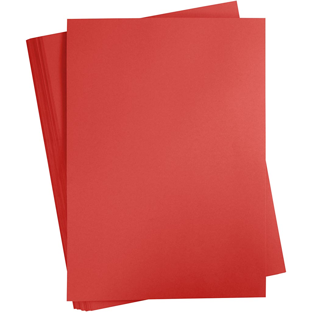 Creativ company gekleurd karton, a2, vel 420x594 mm, 180 gr, rood, 100 vel 1 doos