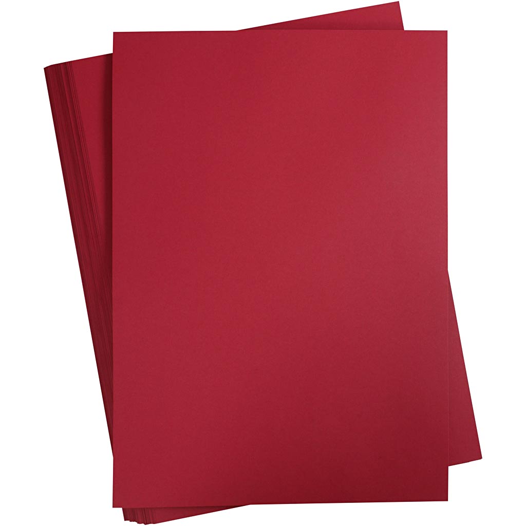 Creativ company gekleurd karton, a2, vel 420x594 mm, 180 gr, kerstrood, 100 vel 1 doos