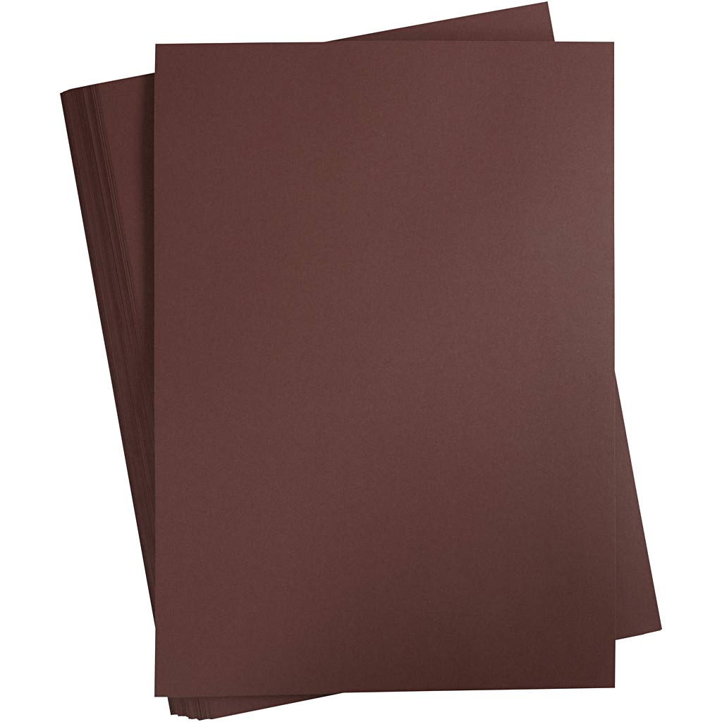 Creativ company gekleurd karton, a2, vel 420x594 mm, 180 gr, donkerbruin, 100 vel 1 doos
