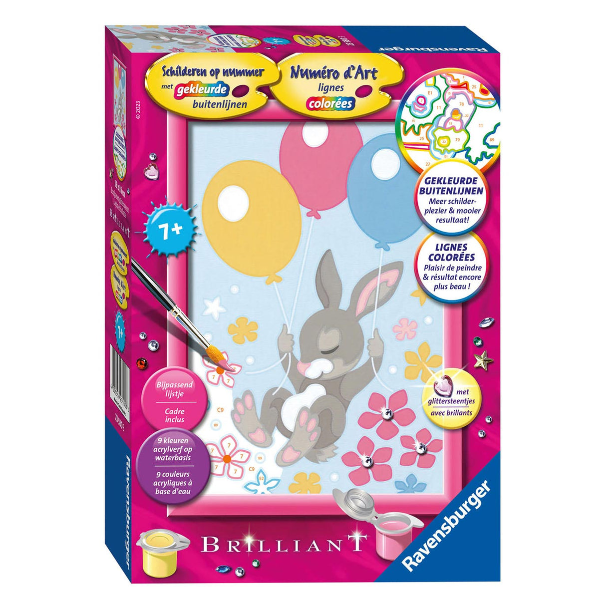 Ravensburger Schilderen op Nummer Konijn met Glitters