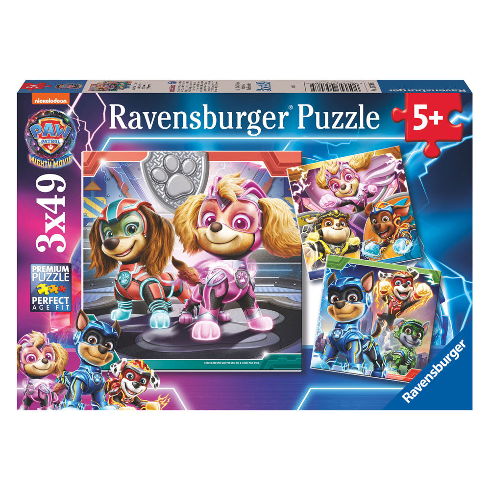 Ravensburger - PAW Patrol The Mighty Movie Legpuzzel 3x49st.