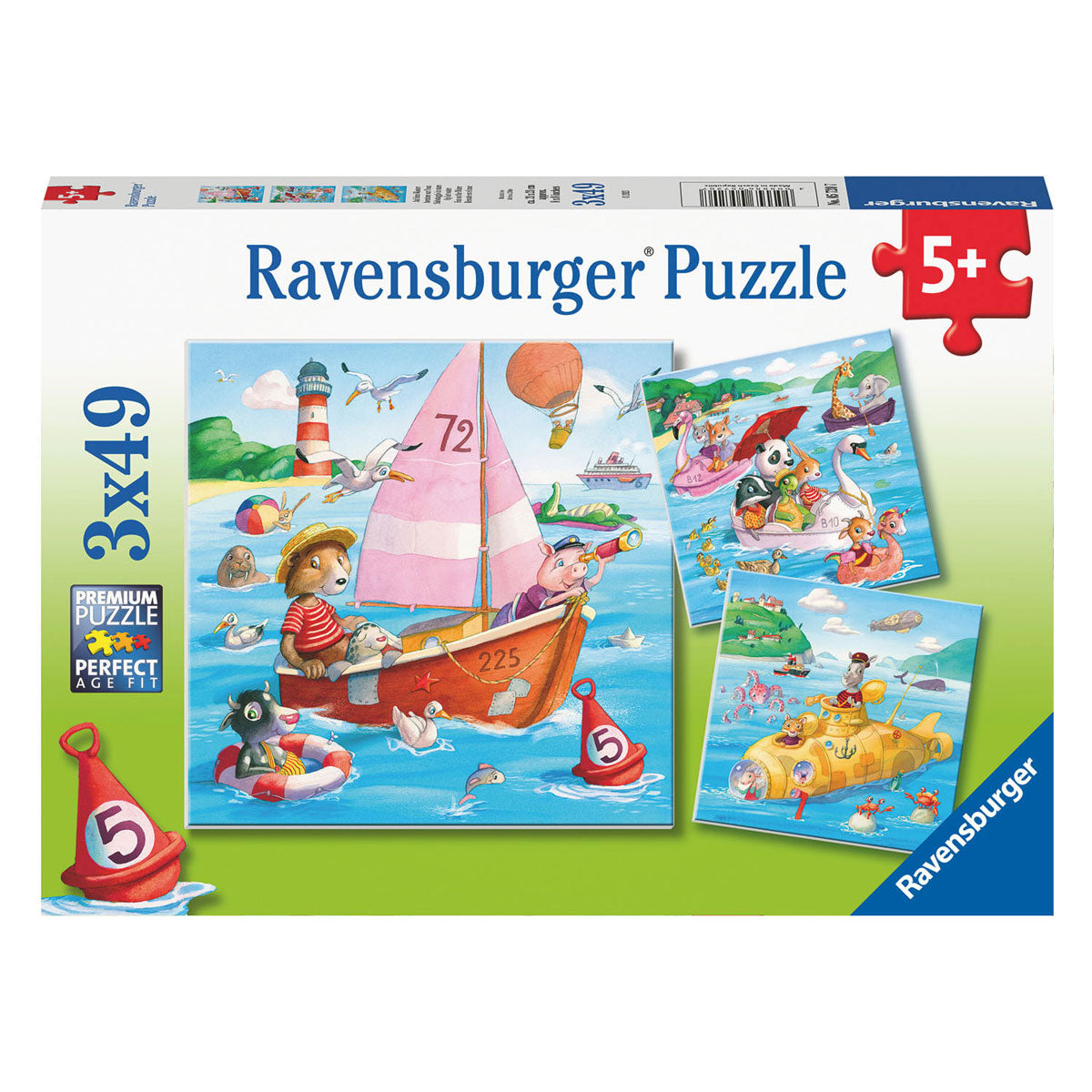 Ravensburger - Watervoertuigen Legpuzzel 3x49st.