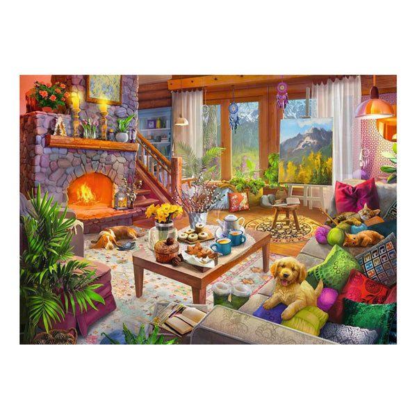 Ravensburger legpuzzel gezellige hut, 1000st.