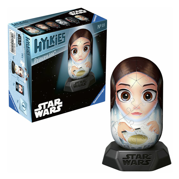 Ravensburger 3d puzzel hylkies star wars princess leia, 54st.