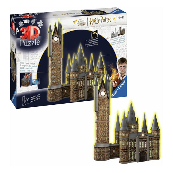Ravensburger 3d puzzel hogwarts astronomie toren (night edition), 540st.