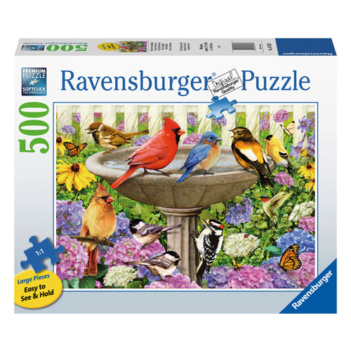Ravensburger legpuzzel bij het vogelbadje, 500st.