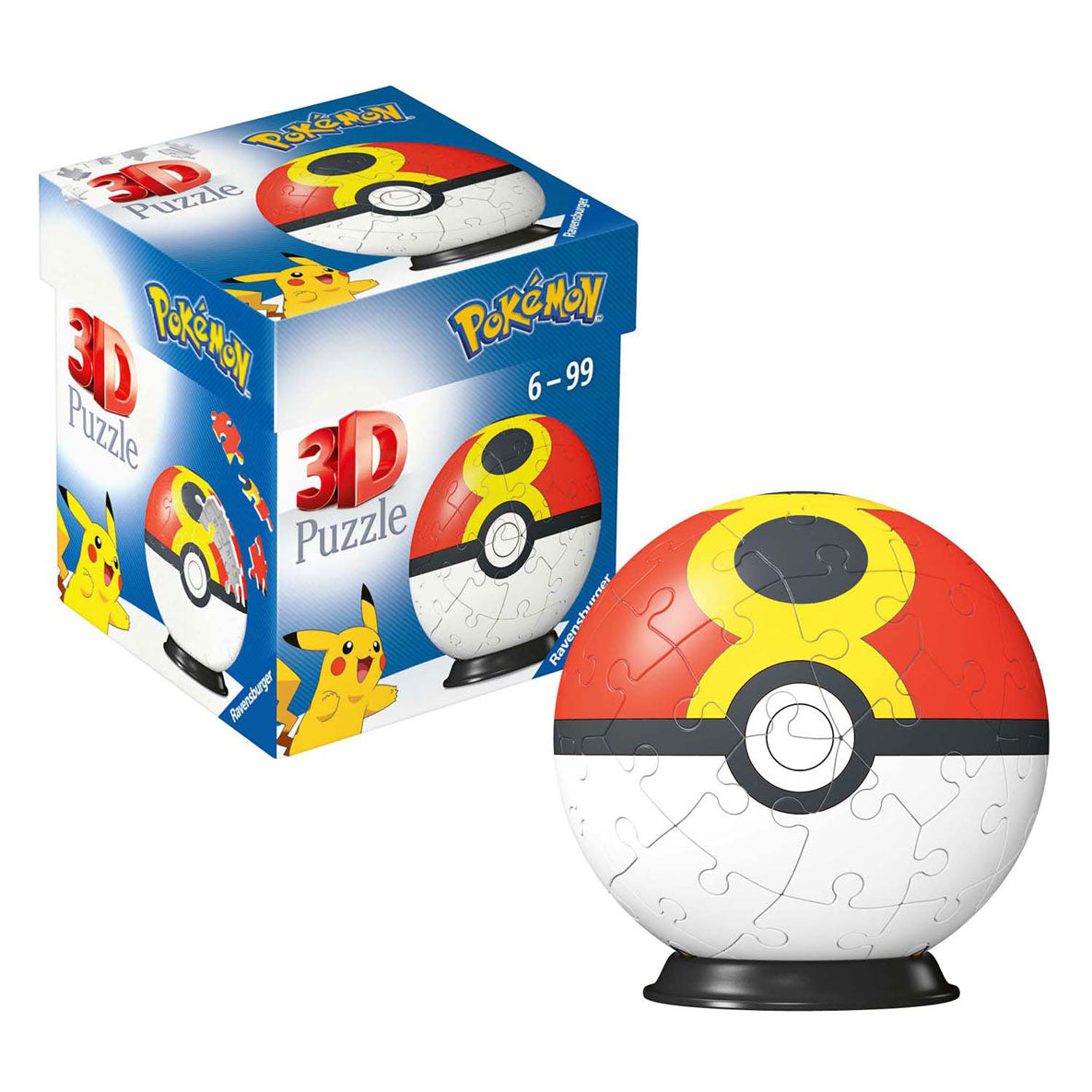 Ravensburger 3d puzzelbal pokémon pokébal, 54st.