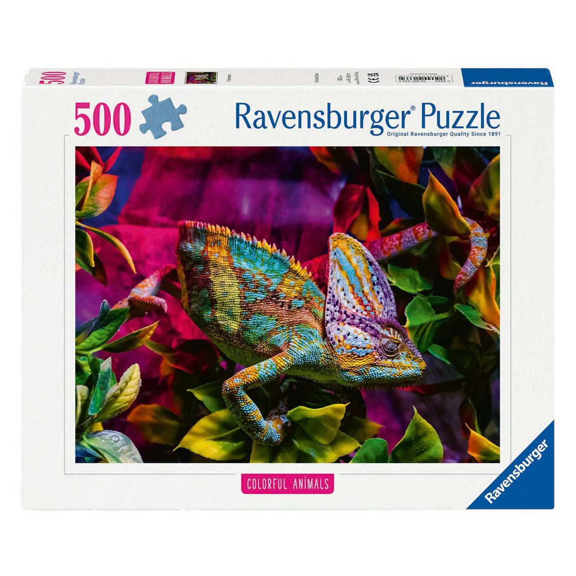 Ravensburger legpuzzel colorful animals kameleon, 500st.