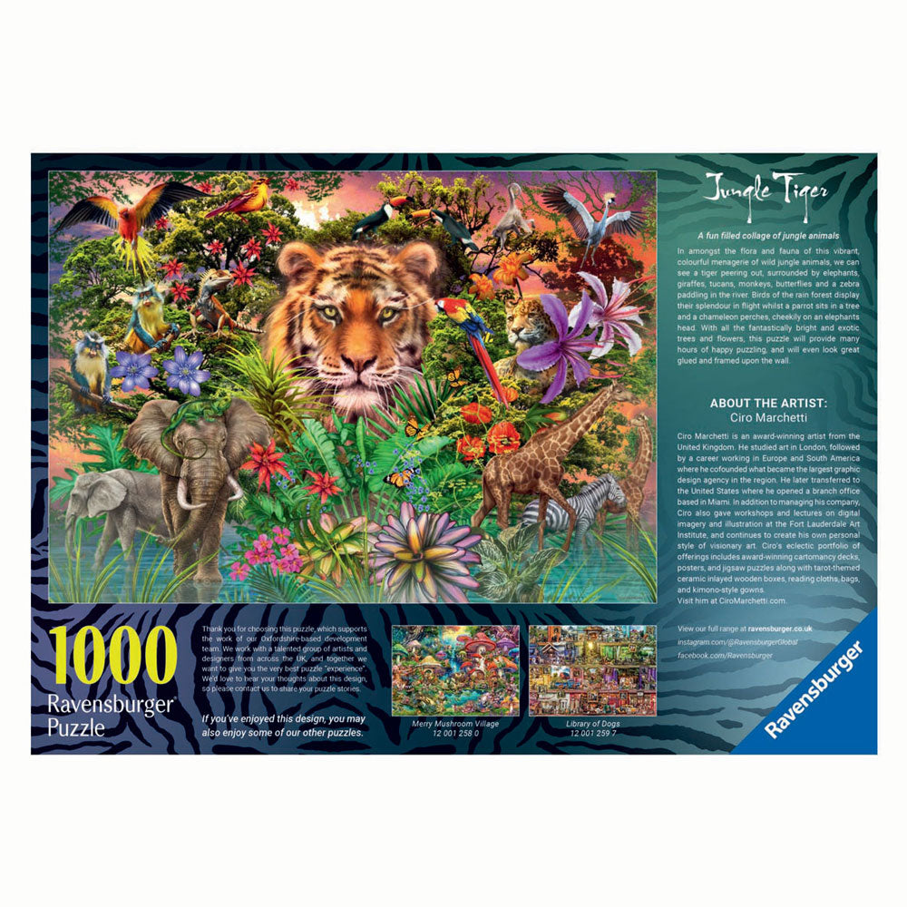 Ravensburger legpuzzel jungle tiger, 1000st.