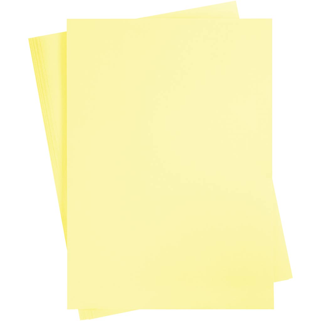 Creativ company gekleurd karton, a2, vel 420x594 mm, 180 gr, lichtgeel, 10 vel 1 doos