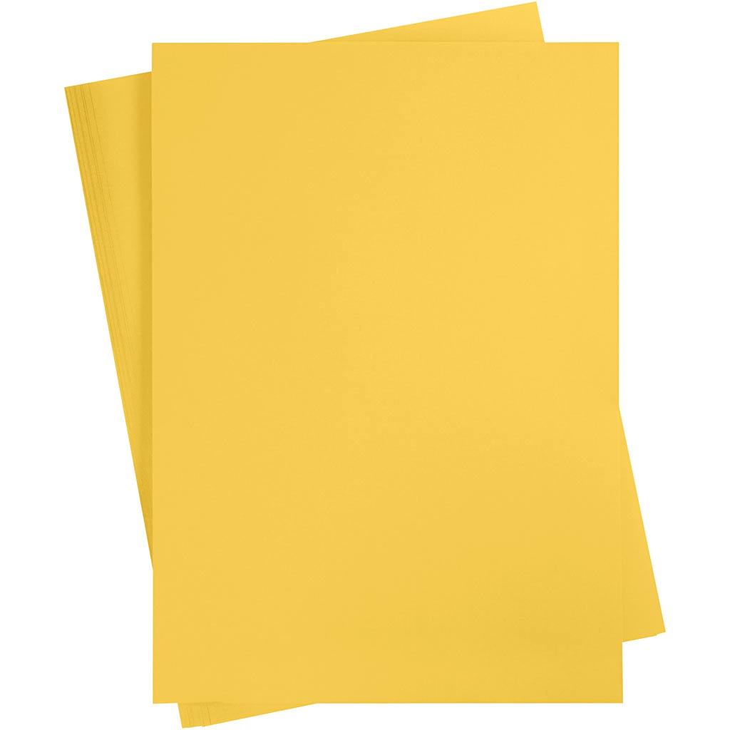 Creativ company gekleurd karton, a2, vel 420x594 mm, 180 gr, sun yellow, 10 vel 1 doos