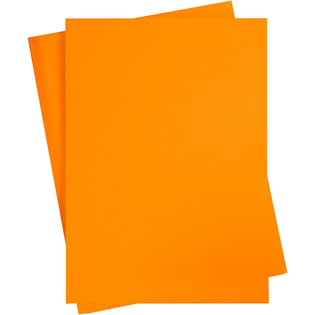 Creativ company gekleurd karton, a2, vel 420x594 mm, 180 gr, oranje, 10 vel 1 doos