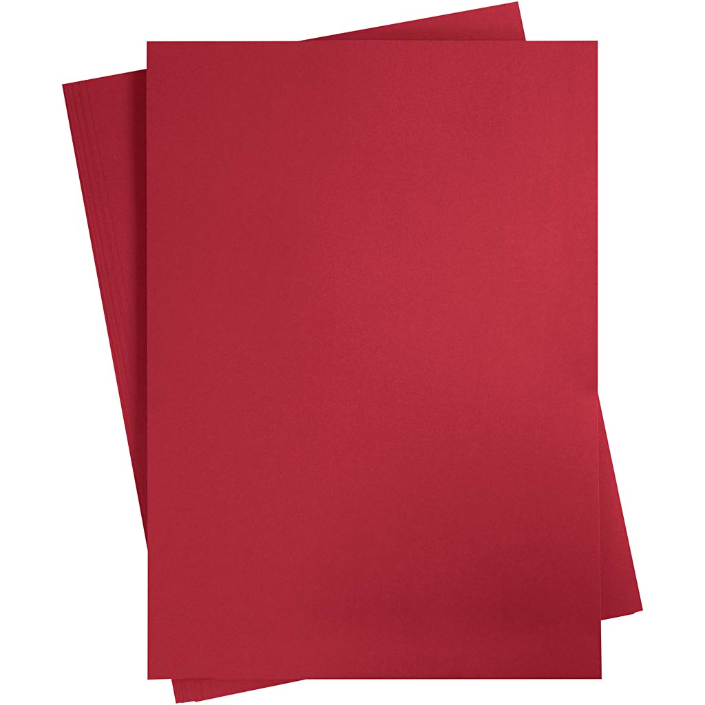 Creativ company gekleurd karton, a2, vel 420x594 mm, 180 gr, kerstrood, 10 vel 1 doos