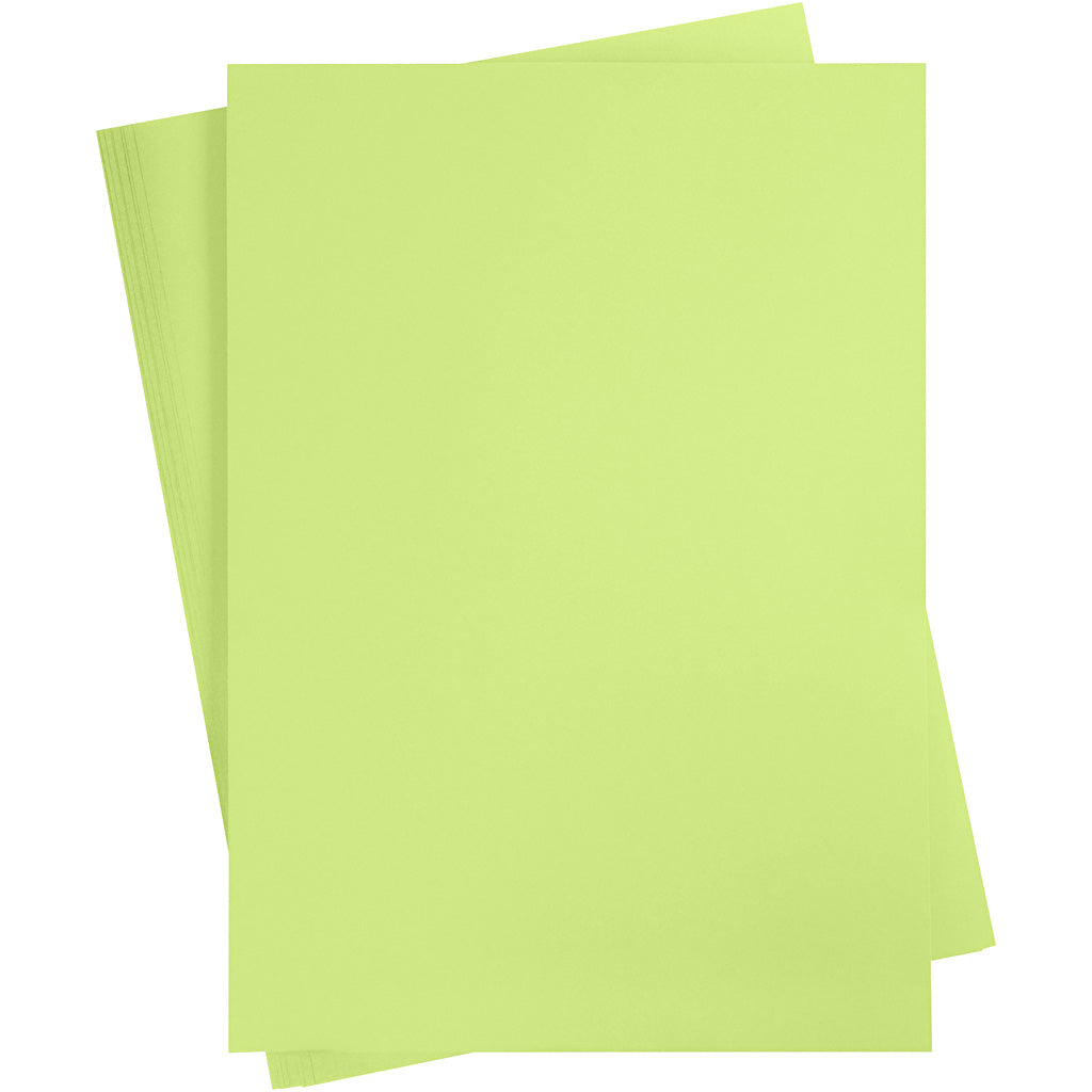Creativ company gekleurd karton, a2, vel 420x594 mm, 180 gr, lichtgroen, 10 vel 1 doos