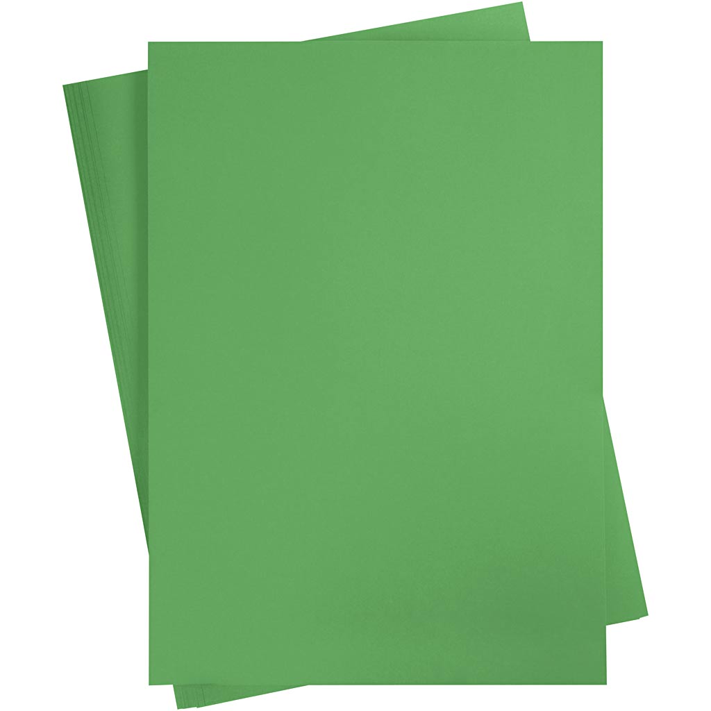 Creativ company gekleurd karton, a2, vel 420x594 mm, 180 gr, gras groen, 10 vel 1 doos