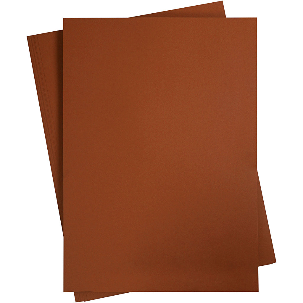 Creativ company gekleurd karton, a2, vel 420x594 mm, 180 gr, donkerbruin, 10 vel 1 doos