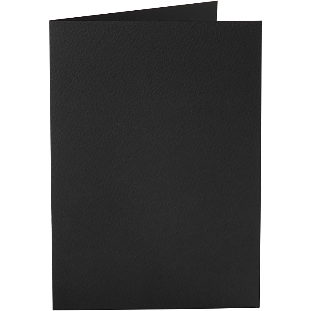 Creativ company kaarten, afmeting kaart 10,5x15 cm, 220 gr, zwart, 10 stuk 1 doos