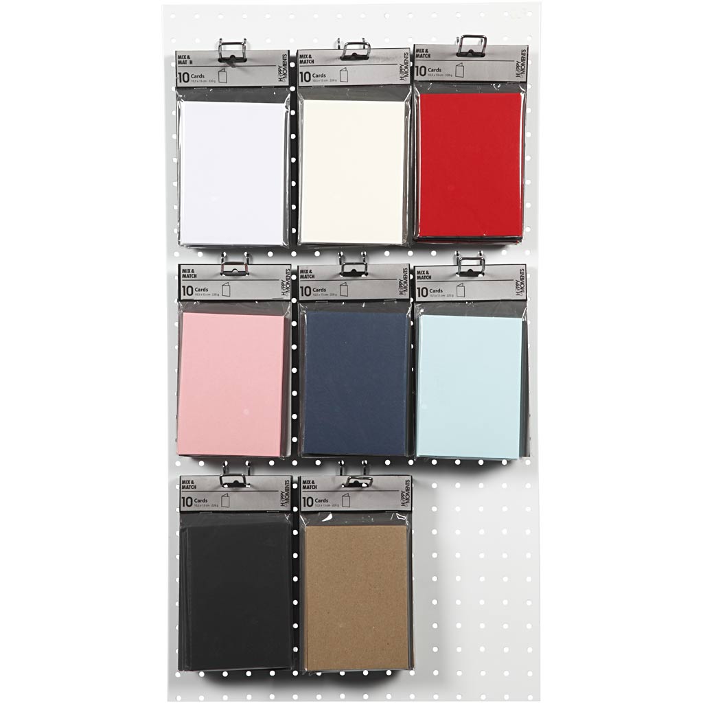 Creativ company kaarten, afmeting kaart 10,5x15 cm, 220 gr, diverse kleuren, 8x10 doos 1 doos