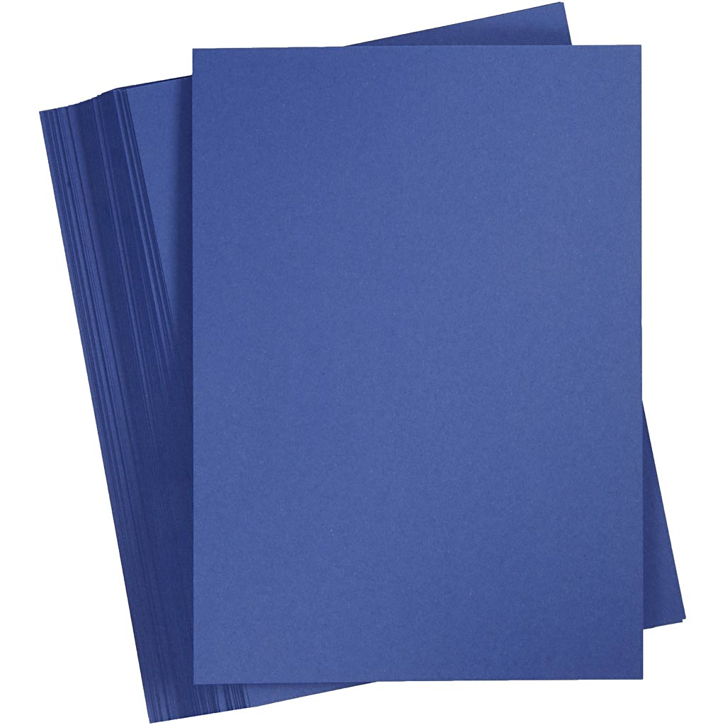 Creativ company gekleurd karton, a5, 180 gr, donkerblauw, 100 vel 1 doos