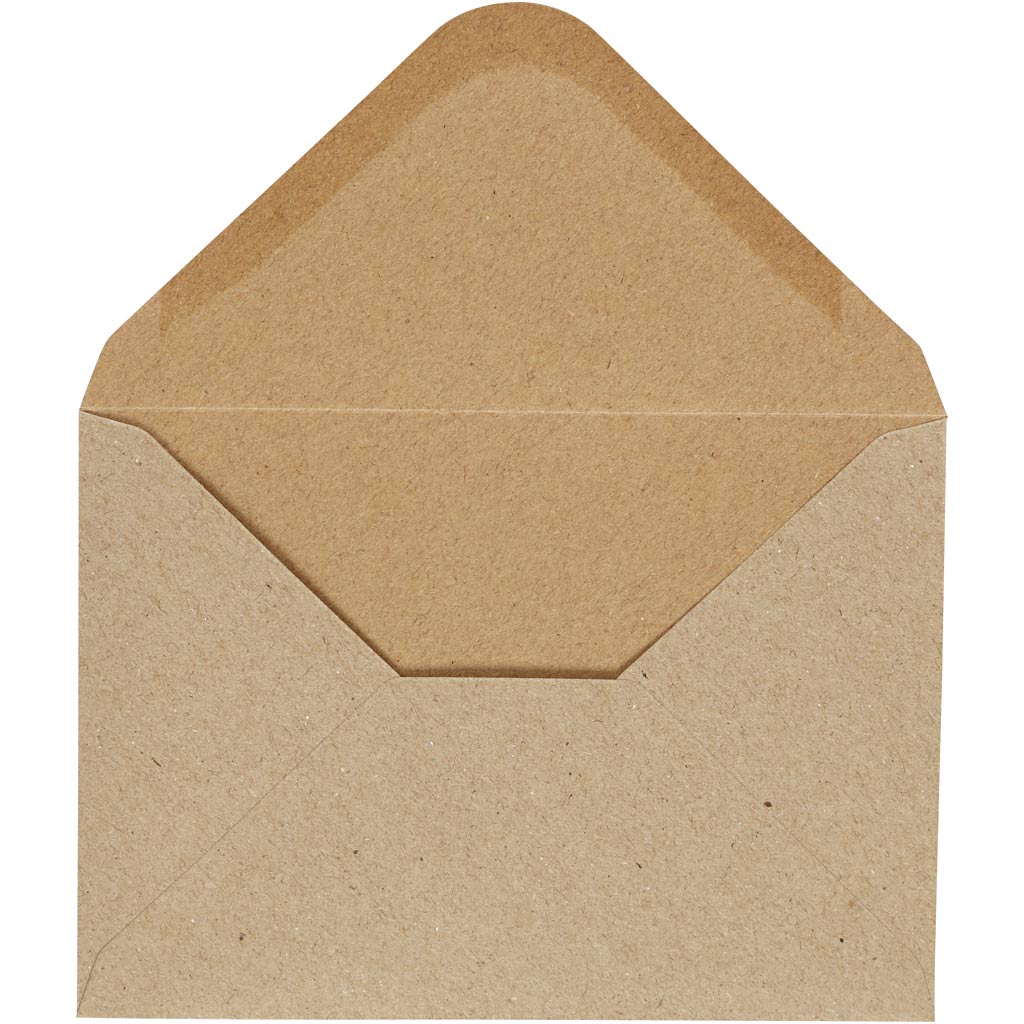 Creativ company enveloppen, afmeting envelop 11,5x16 cm, 110 gr, naturel, 10 stuk 1 doos