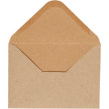 Creativ company enveloppen, afmeting envelop 11,5x16 cm, 110 gr, naturel, 10 stuk 1 doos